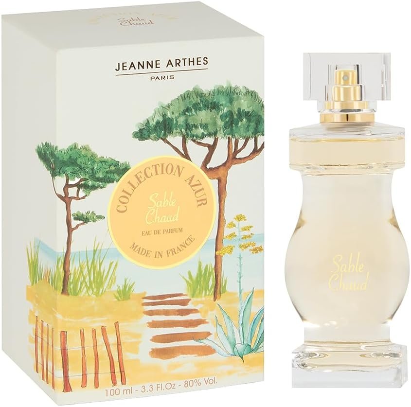 Eau de Parfum Femme French Way Of Life - Collection Azur - Sable Chaud - Fruité & Floral - Musc et Patchouli - Fabriqué en France à Grasse - Cadeau Femme - 100 ml