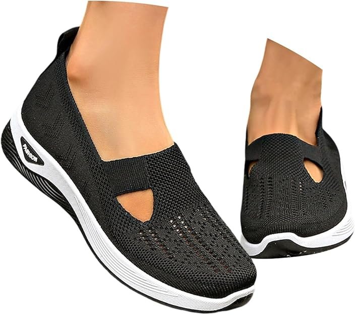 Chaussure Orthopédique Femme Baskets sans Laçage De Marche À Plateforme Légères Et Confortables Amortissement Accru