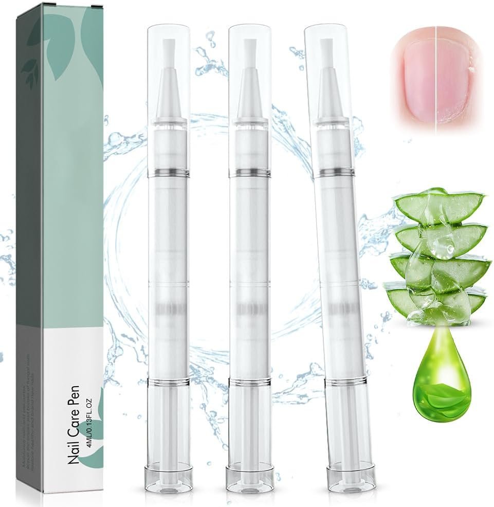Lot de 3 stylos de soin des ongles, hydratant pour ongles, soin des ongles, huile d'arbre à thé, vitamine E