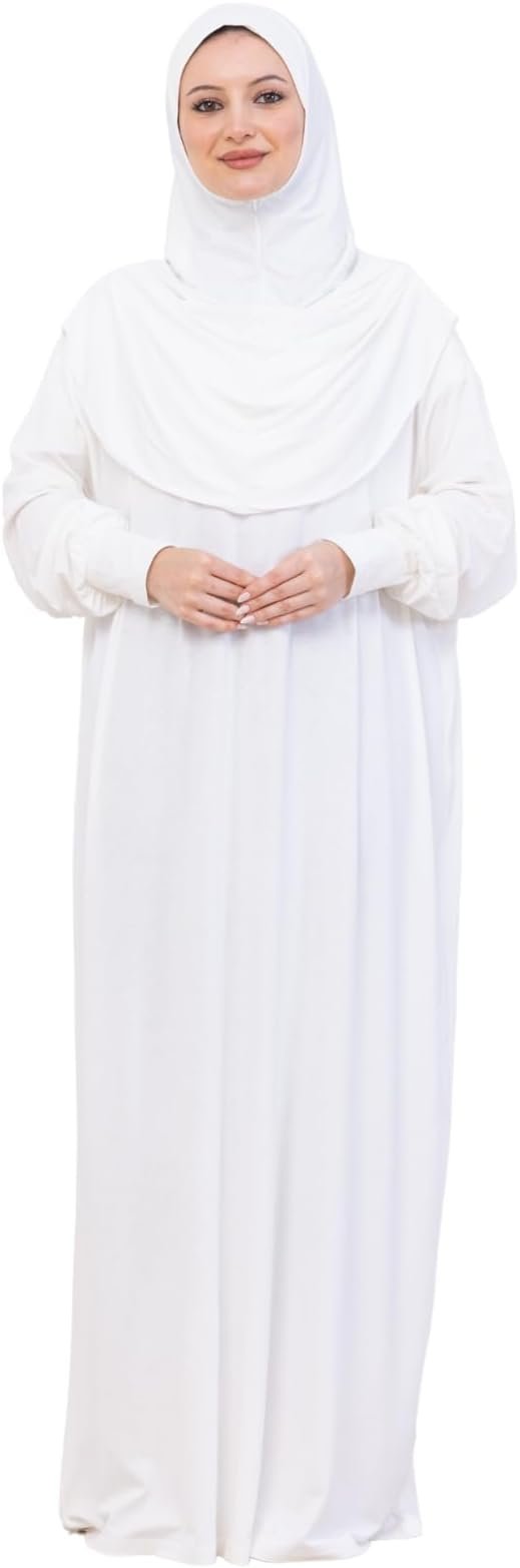 Prien Prayer Dress For Women, Cotton Muslim Abaya, Soft Hijab, Elegant Turkish Islamic Wear For Eid, Ramadan, Umrah, Hajj