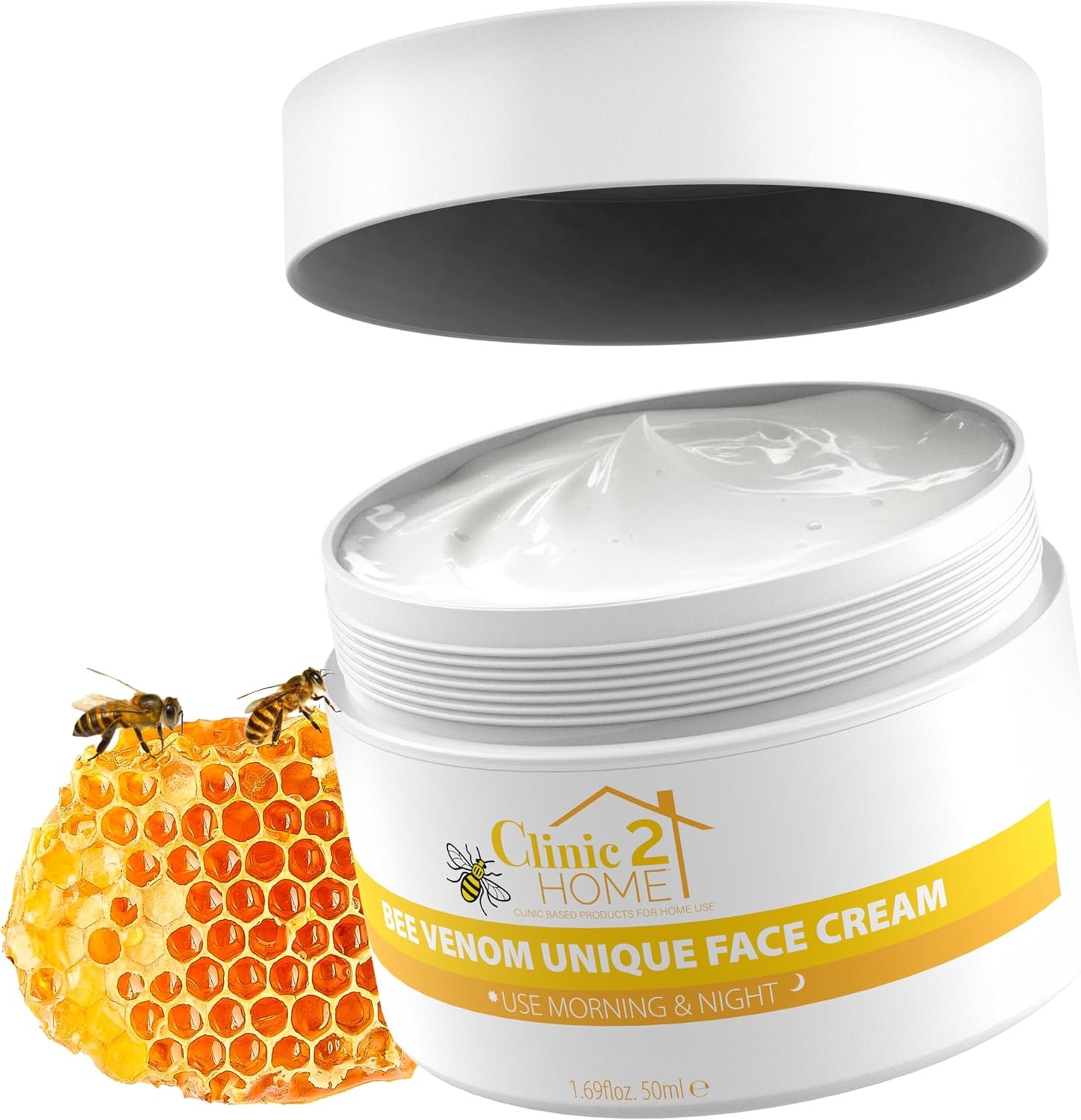 Bee Venom Face Cream – Anti Wrinkle & Skin Restoration Bee Venom Cream – Day & Night Moisturiser for All Skin Types – Lifting, Firming & Anti-Aging – 50ml