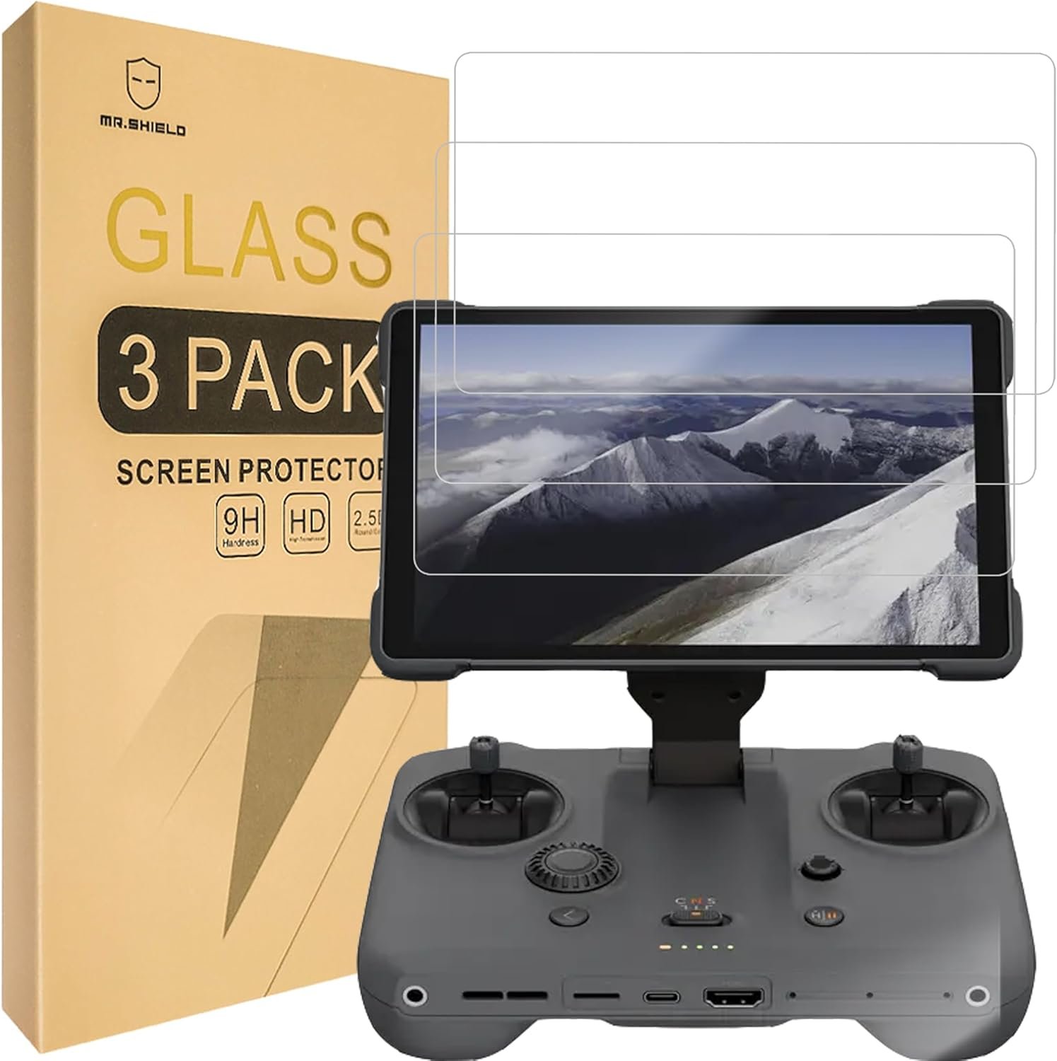 Lot de 3 films protecteurs d'écran compatibles avec la tablette MrShield Plublecte en verre trempé avec dureté 9H