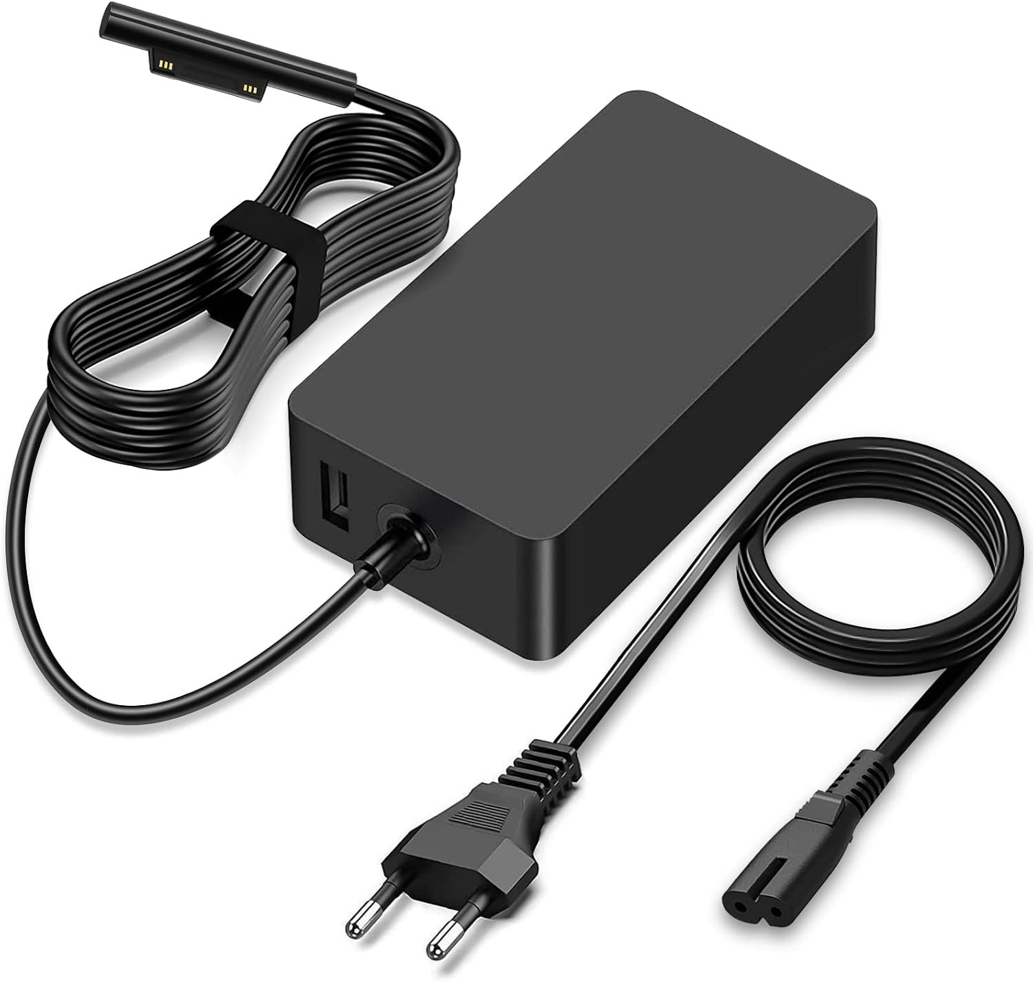 Chargeur 65W Compatible avec Microsoft Surface 10 9 8 7+ 7 6 5 4 3 X Compatible avec Surface Ordinateur Portable Windows 6, 5, 4, 3, 2, 1, Tablette Go, Book 3, 2, 1, 44W, 36W