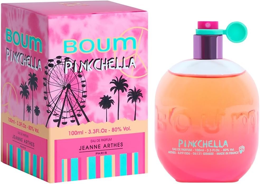 Parfum Femme Boum Pinkchella - Eau de Parfum - Flacon Vaporisateur 100 ml - Vanille & Musc - Fabriqué en France à Grasse