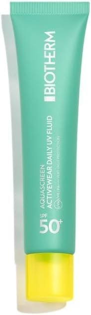 Aquascreen, Activewear Daily UV Fluid SPF50+, Fluide Invisible, Protection Solaire Quotidienne, Enrichi en Biotech Plankton, Protéines et Vitamines, Tous Types de Peau, 40 ml
