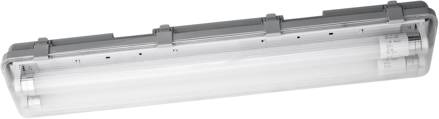 Réglette LED étanche Submarine, 2x7W, blanc neutre 4000K, 1300lm, IP65, résistante à la poussière et aux projections d'eau, pour caves et garages