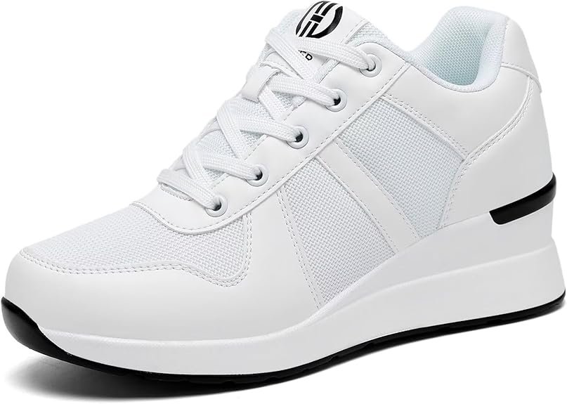 Baskets Compensées pour Femme Hauteur du Talon 6CM Chaussure de Sport