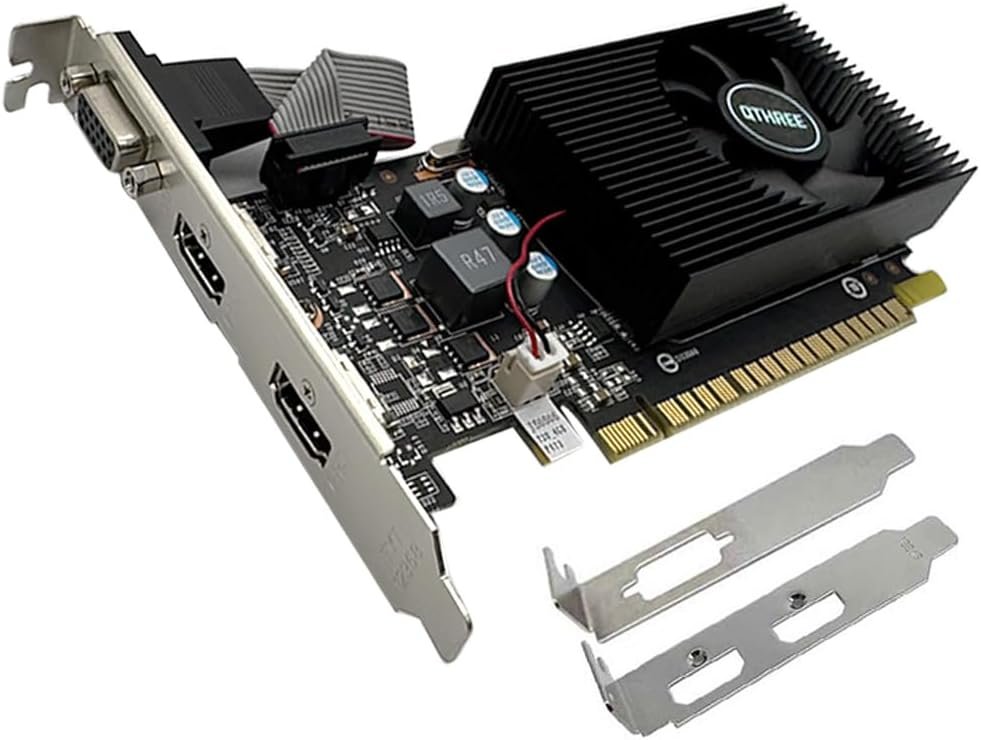 Carte graphique NVIDIA GeForce GT 730 – 4 Go DDR3, interface mémoire 128 bits, double sortie HDMI et VGA, format Low Profile, interface PCI Express, compatible DirectX 11, destinée aux PC de bureau