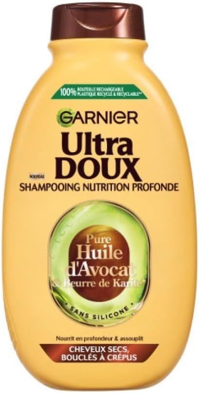 Garnier Ultra Doux Pure Huile d'Avocat & Beurre de Karité Shampooing Nourrissant 400 ml