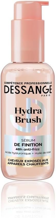 Sérum Cheveux Sans Rinçage Thermo-Protecteur Hydra Brush - Acide Hyaluronique & Huile De Rose - Hydrate, Protège & Définit - Cheveux Exposés Aux Appareils Chauffants - 110ml