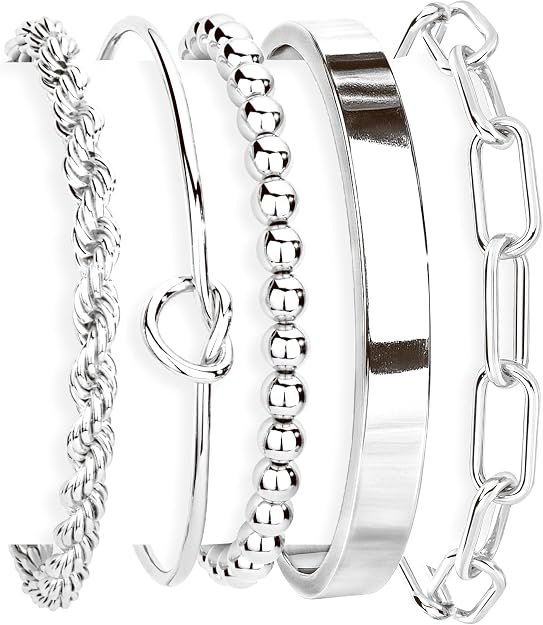 Ensemble à perles d'argent