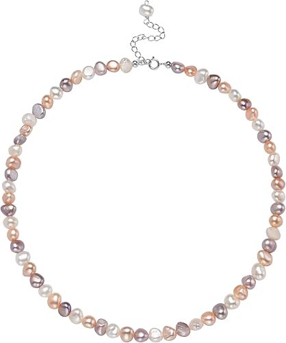 Colliers de choker de pelles baroques d'eau douce pour les femmes