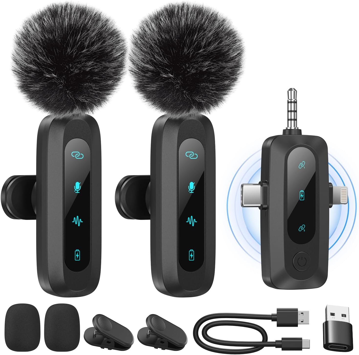 Micro Cravate Compatible iPhone/Android/PC,Plug & Play | Réduction De Bruit,30M Portée,Micro Telephone Pour TikTok & Vlogs & YouTube