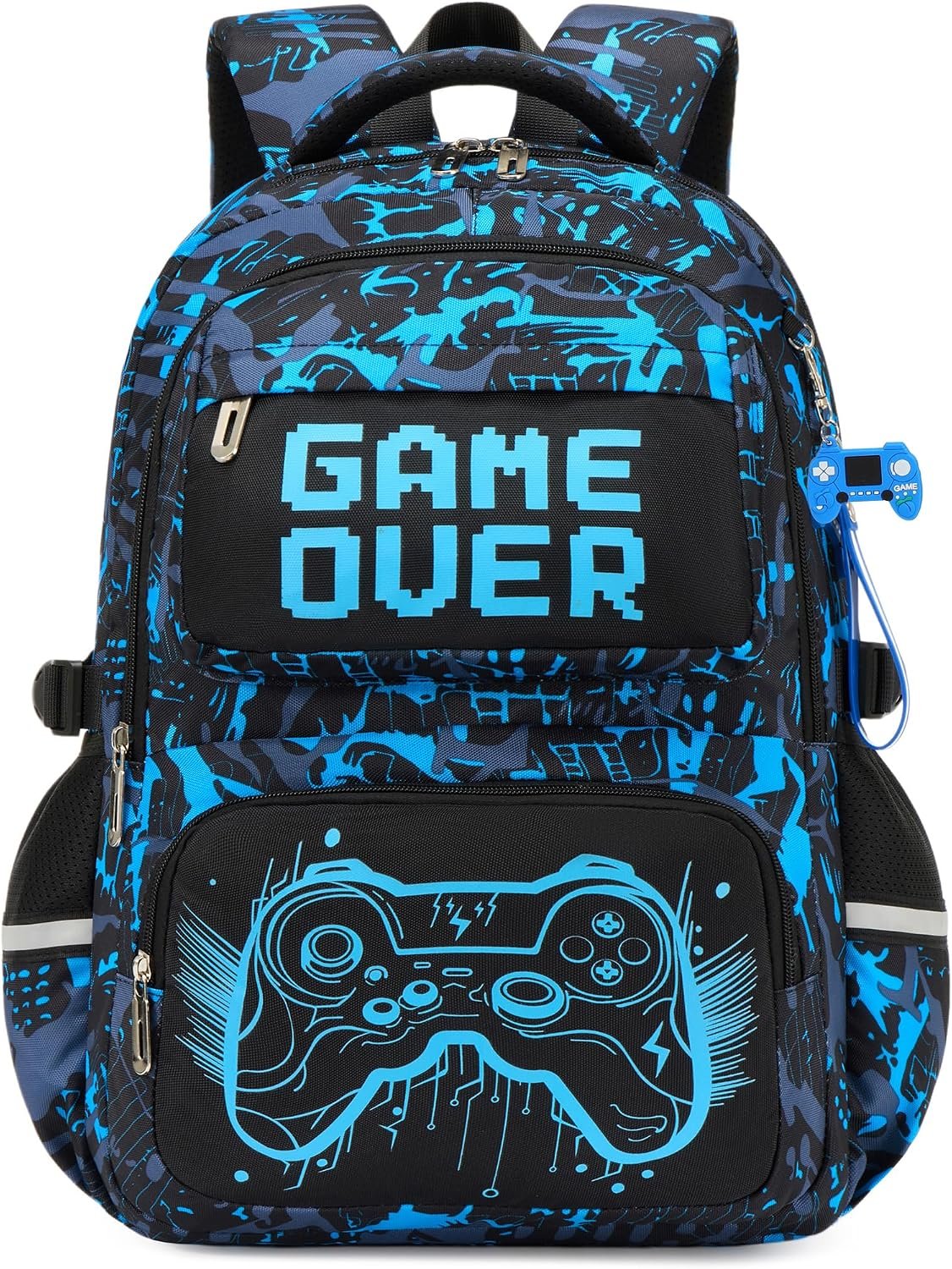 Cartable École Garçons 8 à 12 ans Lumineux Réfléchissant Léger, Bleu