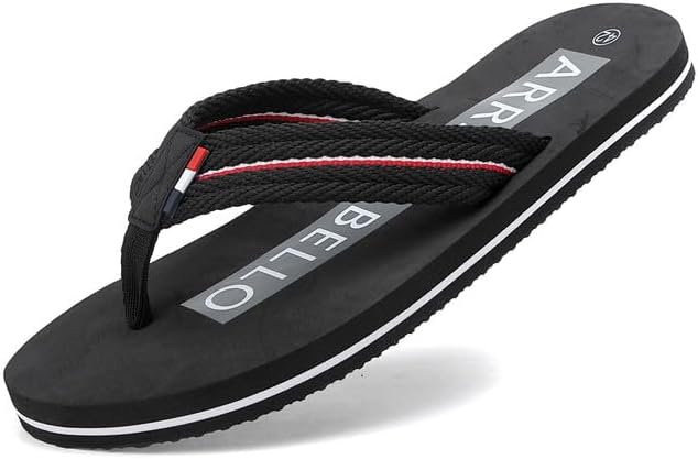Tongs Hommes Claquette Cuir Tongue Confortables Sandales Légères Antidérapante