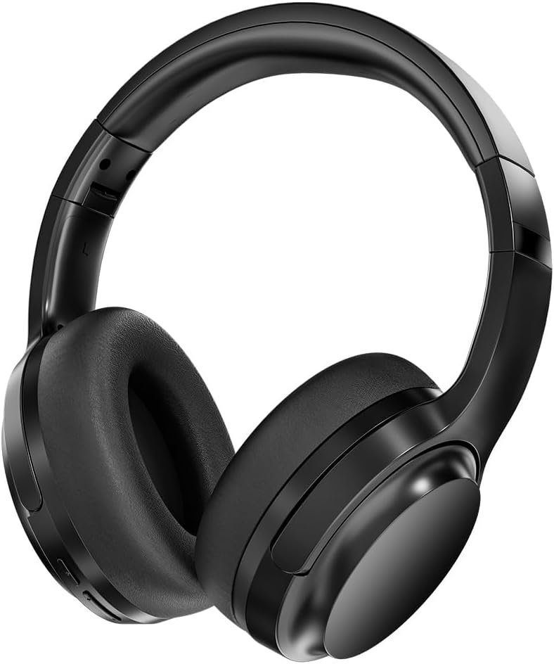 Casque Bluetooth 5.4, 40 Heures d’Autonomie, Léger et Pliable, Son Dynamique, Connexion Multipoint, Casque Audio sans Fil et Filaire avec Microphone Intégré, Isolation Phonique Passive