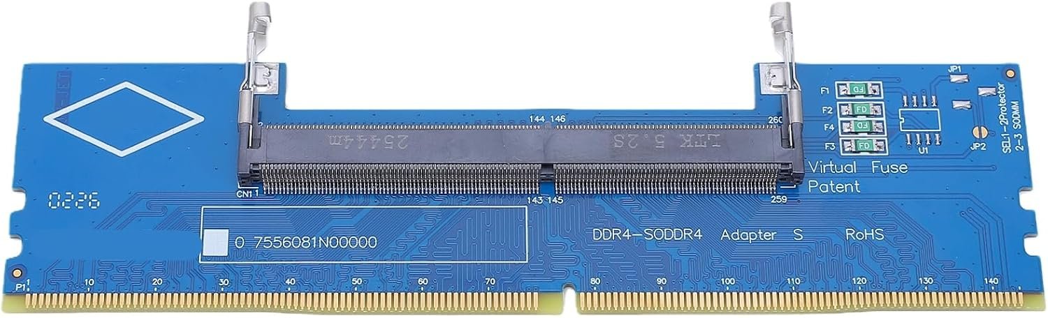 Adaptateur Mémoire RAM DDR4 SODIMM vers DIMM de Bureau pour Ordinateurs Portables, Conception de Protection Contre Les Surintensités Portable, pour Les Amateurs de Mise à Niveau de Mémoire