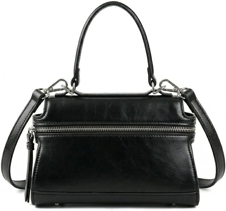Structured Crossbody Bags,Top Handle Satchel Purses,Vegan Leather Handbags, Shoulder Clutch with Adjustable Strap for Lady