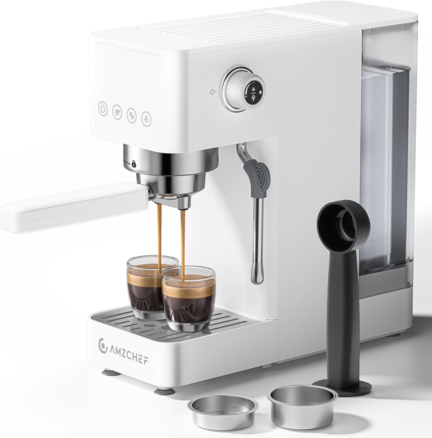 Machine à café expresso 20 bars, avec mousseur à lait professionnel, petite machine à café pour cappuccino, latte et macchiato, réservoir d'eau de 1,5 L
