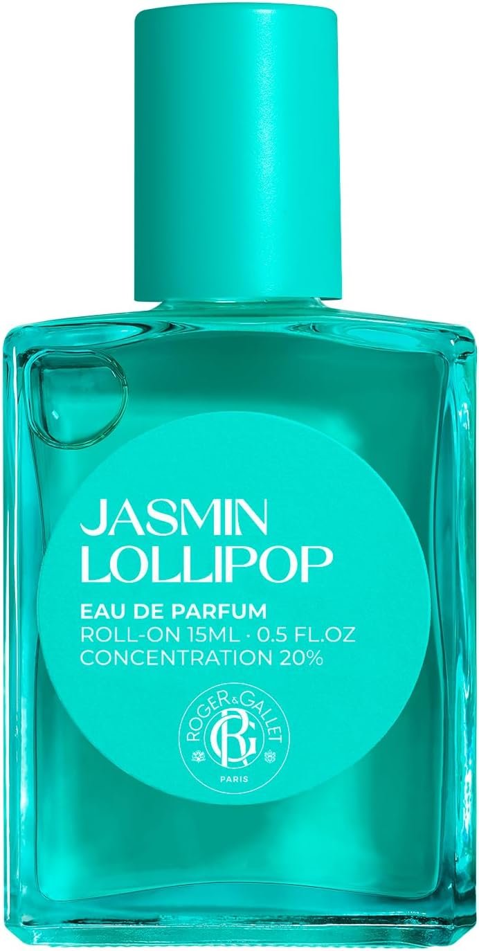 Eau de parfum au Jasmin, Poire et Berlingot - Maxi Intensité Concentration 20% - Fragrance Florale et Acidulée Maxi Good Vibes - Format Roll-On Nomade