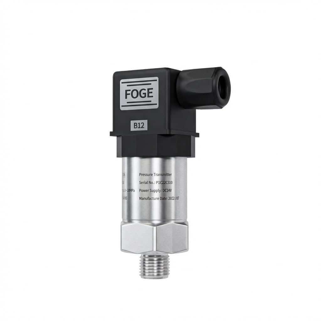 Capteur de pression industriel 0–9 000 PSI, équipé d’un raccord fileté de 1/4 NPT et d’un corps en acier inoxydable. Conçu pour mesurer la pression des fluides tels que l’huile, le carburant, l’eau et l’air, il convient à diverses applications industriell