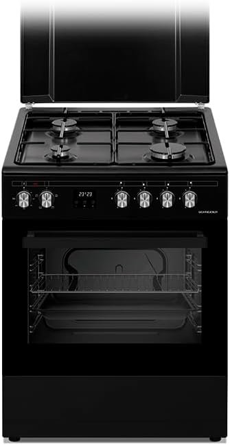 SCCG64C-BM - Cuisinière gaz Black mat [Classe énergétique A]