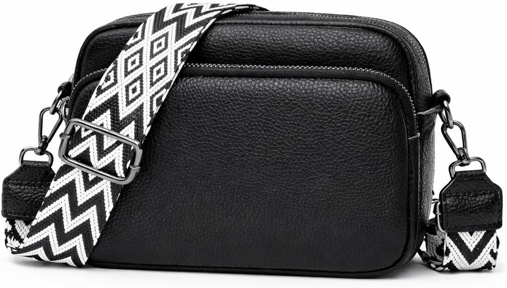 Sac Bandoulière Femme Sacs Femme Mode Cuir PU Bandoulièr Bandoulieres avec Réglables bandoulière pour le travail au quotidien le shopping les rendez-vous galants et les voyages,24x16x12 cm
