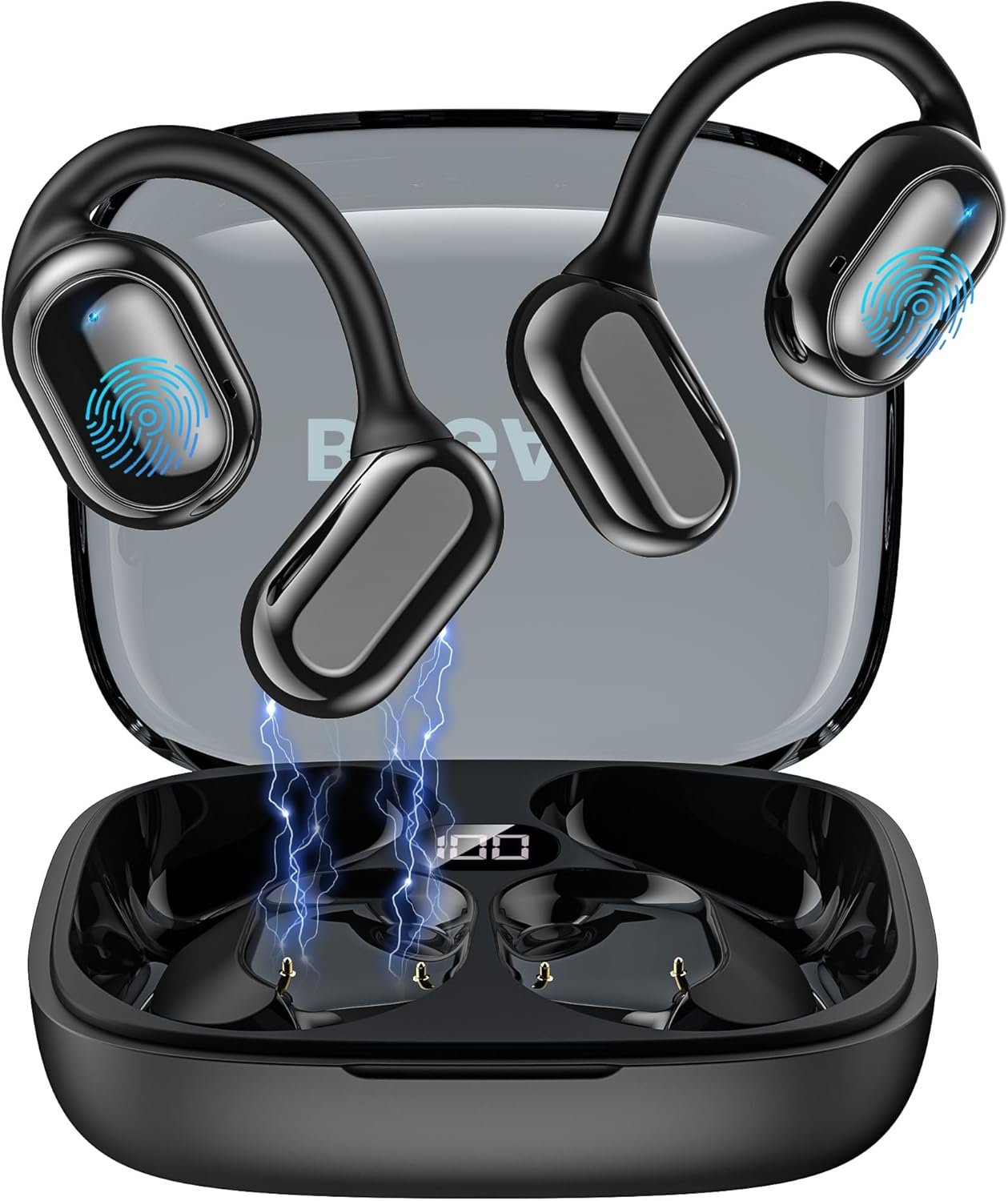 Ecouteurs Bluetooth sans Fil Sport, Casque Bluetooth sans Fil 5.4 | Écouteurs à Conduction Osseuse avec 40H HiFi Stéréo Basses Casque, Oreillette Bluetooth Sport IPX5 Étanche, Running/Gym