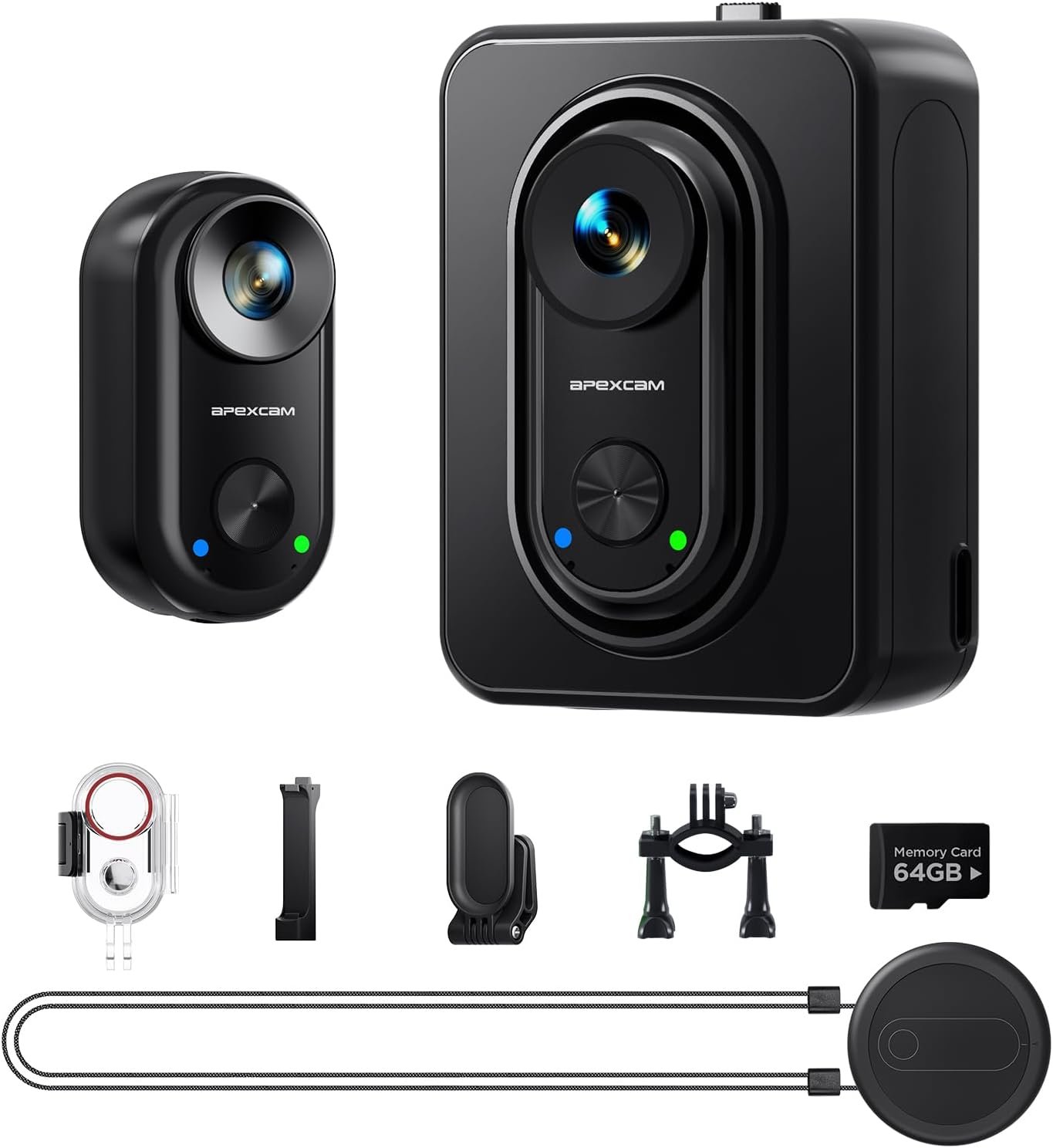 Caméra Sport 4K 20MP avec Stabilisation EIS, Caméra d’Action Mini POV 150° Grand Angle, Étanche 30M, Caméra Portable Magnétique avec Nombreux Accessoires pour Moto et Vélo (K70 avec 64GO)