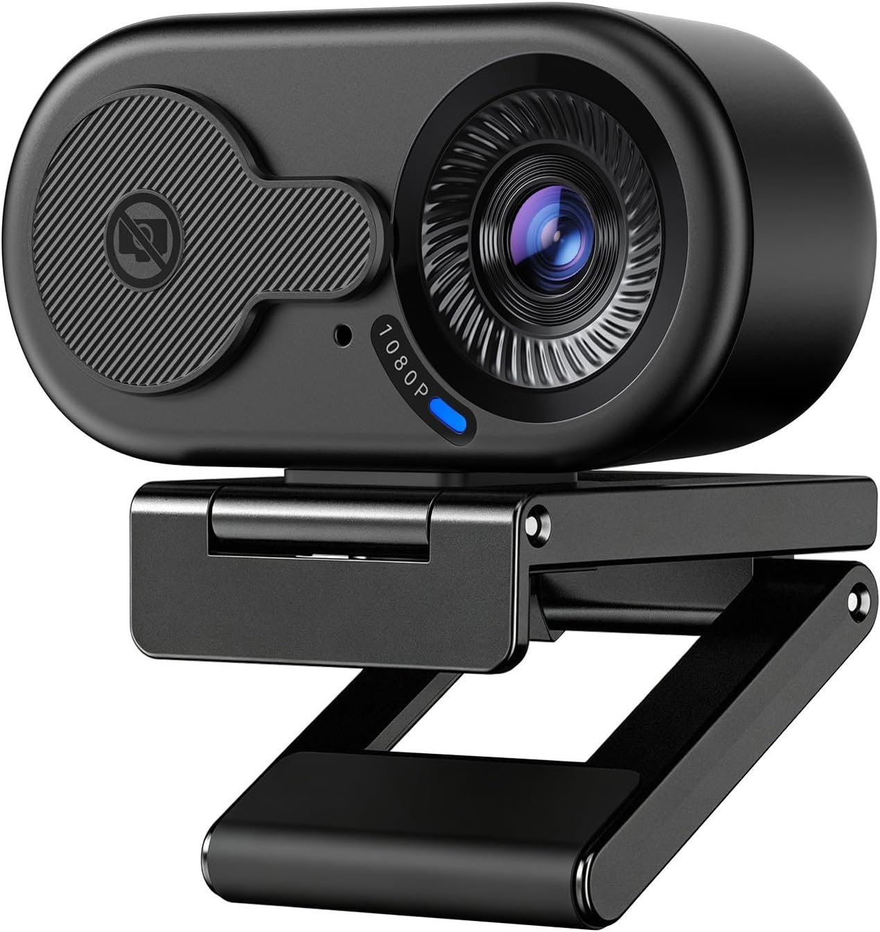 Webcam 1080P pour PC, C100 Webcam pour Ordinateur Portable avec Microphone, Web cam HD avec Cache-Objectif, Caméra d'Ordinateur 66°, Plug&Play, Caméra USB pour OBS/Twitch/Youtube/Windows/Mac