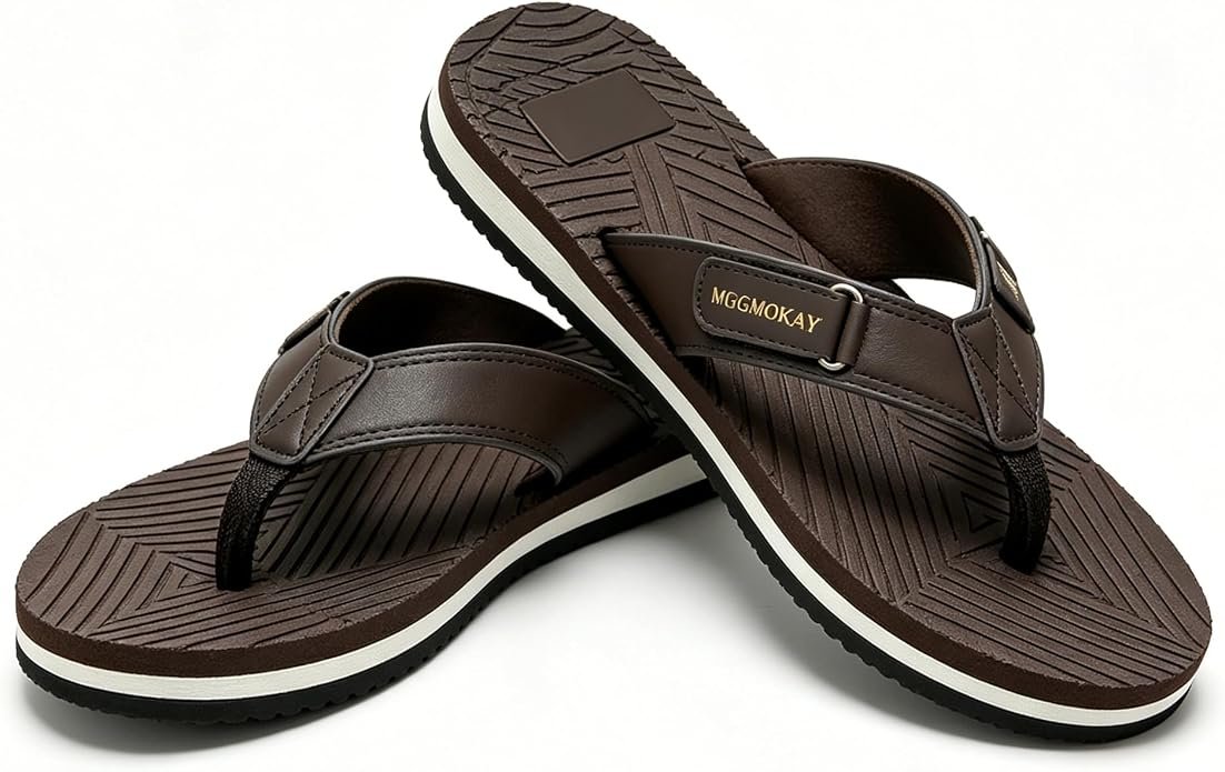 Claquettes de Plage Confortables, Homme Tendances, Sandales d'Été Antidérapantes Légères pour Homme