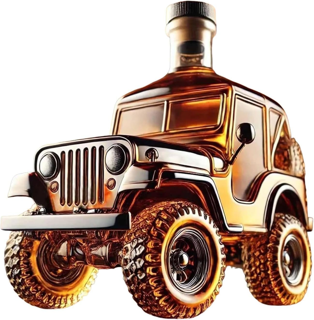 Whisky Decanter Forme de voiture, Bouteille de liqueur en verre de 300 ml de nouveauté, Conception de voiture de sport 3D pour le vin de vodka bourbon, Cadeau unique pour les hommes (réservoir)