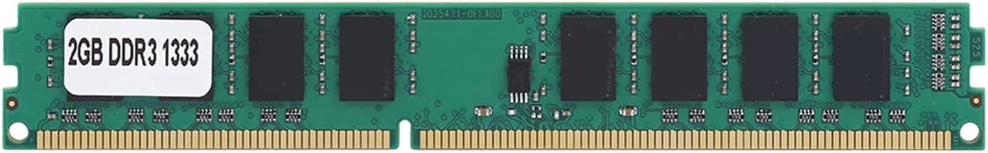 Module de mémoire RAM DDR3 2 Go 1333 MHz, RAM DDR3 pour Ordinateur de Bureau Compatible avec Les systèmes et, Module PC3-10600 à 240 Broches