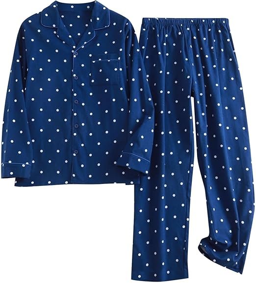 Ensemble Pyjama Homme Vêtement Nuit Confortable Tenue Détente Légère Décontractée Loungewear Masculin en Coton Doux Respirant Manches Longues Coupe Régulière Idéal Pour Sommeil Repos Loisirs