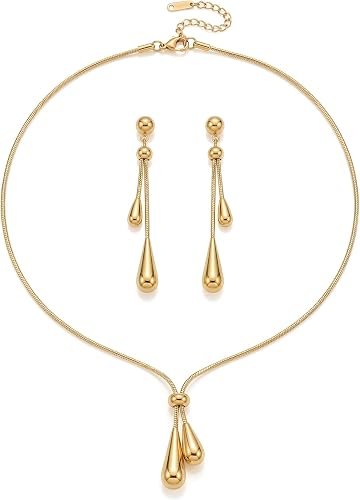 Ensemble de bijoux en acier inoxydable pour femmes