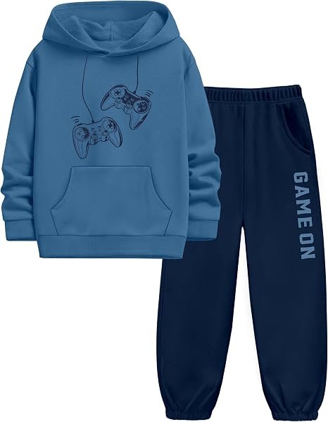 Boys Vêtements Hoodie et Joggers Set Jeu Print Boys Tenues 6-14Y