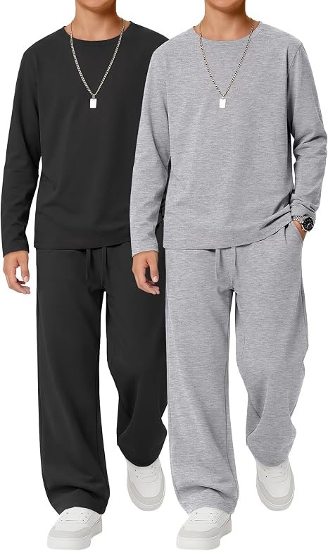 Lot de 2 ensembles pour garçon (haut à manches longues et pantalon)