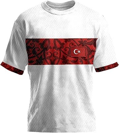 T-Shirt Manches Longues Homme Chemise Rouge Tee Shirt Noir