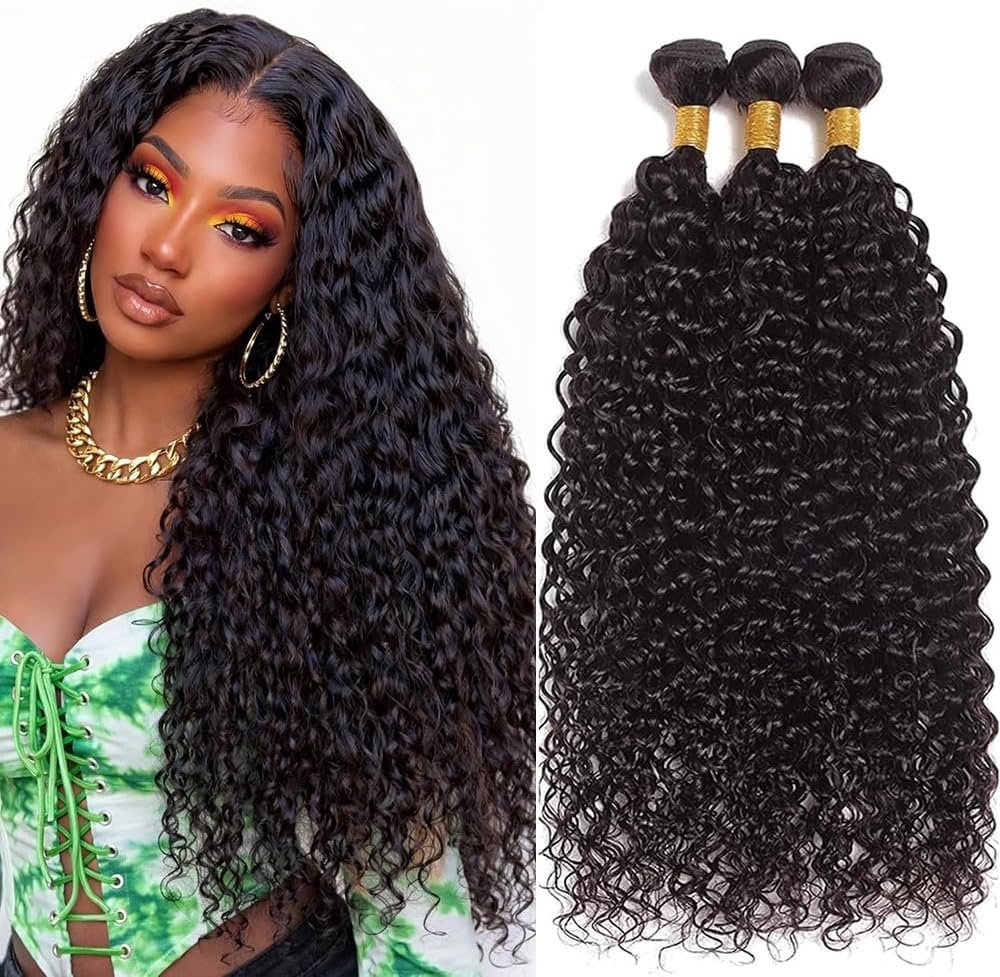 Curly Wave Bundles Human Hair Tissage Cheveux Natural Human Hair Extensions Cheveux Humain Natural Black 50g/PC 150G Double Weft for Women 3 Bundles 202224 Pouce Couleur #1B-C