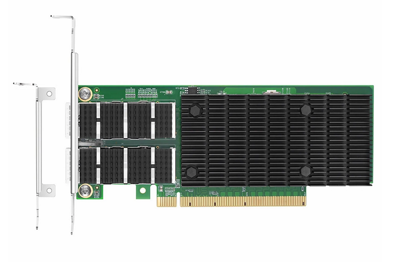 Carte Réseau Ethernet Intel E810-CAM2, double port 100G QSFP28, PCIe 4.0 x16, comparable à l'Intel E810-CQDA2