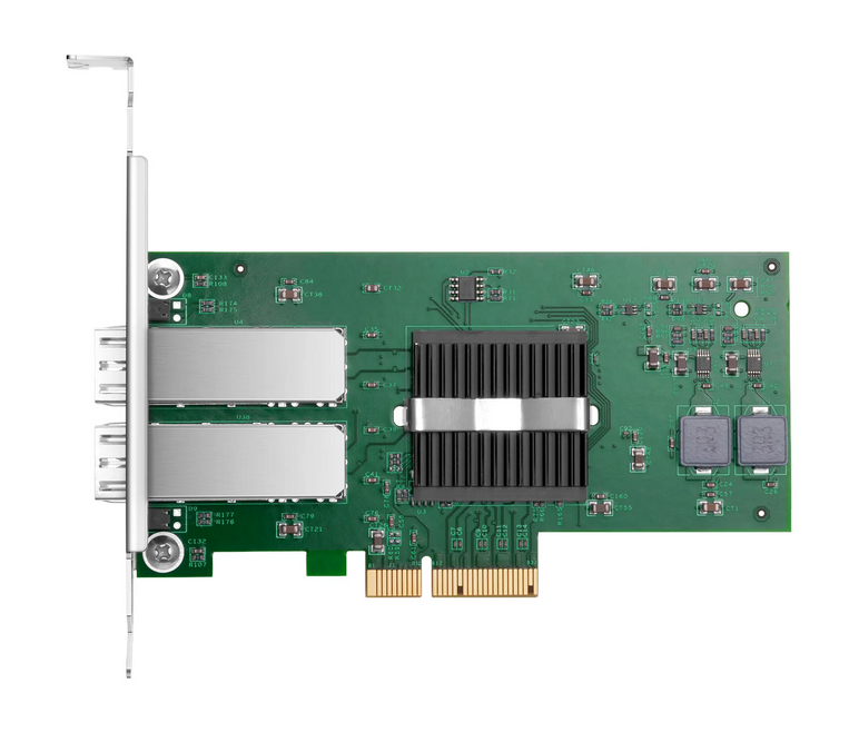 Intel I350-AM2 Based Ethernet Network Interface Card, 1G Dual-Port SFP, PCIe 2.0x 4, Tall&Short Bracket
