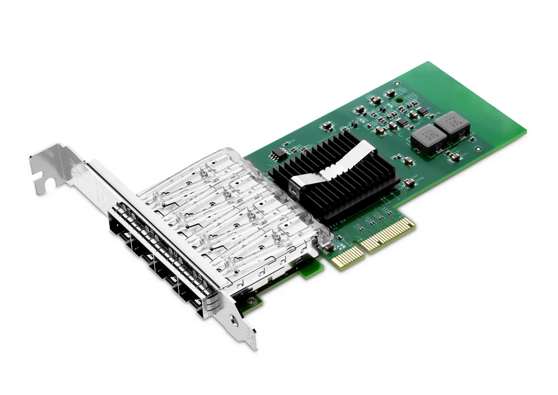 Intel I350-AM2 Based Ethernet Network Interface Card, 1G Dual-Port SFP, PCIe 2.0x 4, Tall&Short Bracket