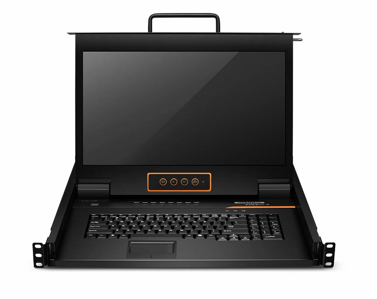 Switch/Commutateur KVM à 8 Ports x 2 Utilisateurs avec Écran LCD 17" Full HD 1080P et Accès à Distance IP, USB Cat5e/6, Montage en Rack 1U