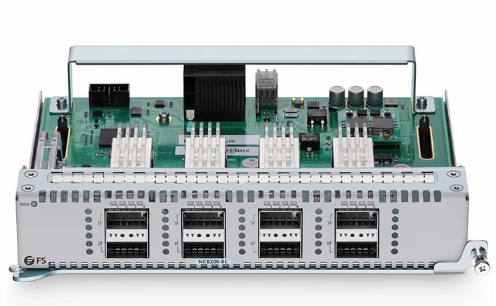 Carte de Ligne NC8200-8C à 8 Ports QSFP28 100Gb, pour Châssis de Switch de Centre de Données NC8200-4TD