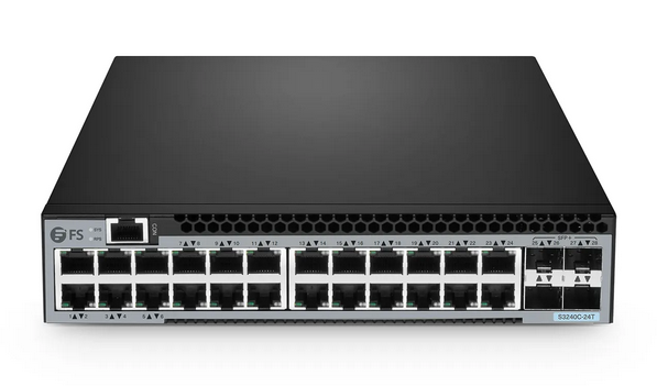 S3240C-24T, 24-Port Ethernet L2+ Compact Half-Width Switch, 24 x Gigabit RJ45, with 4 x 10Gb SFP+ Uplinks