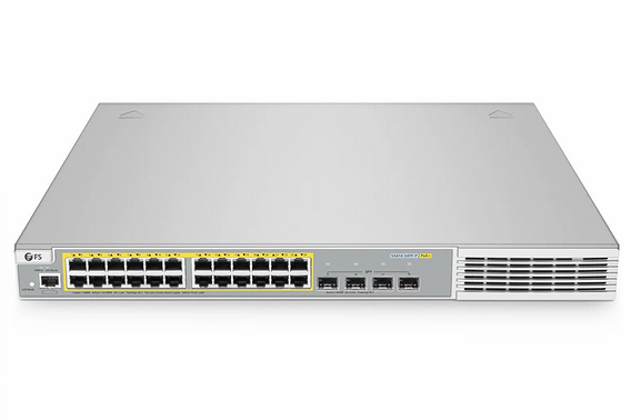 S3410-24TF-P, Switch Ethernet L2+ PoE+ à 24 Ports, 24 x Ports PoE+ @370W, avec 4x SFP Uplinks 1Gb, Puce Broadcom