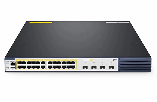 S3410-24TS-P, Commutateur Ethernet Gigabit L2+ PoE+ 24 ports, 24 ports PoE+ à 740 W, avec 2 liaisons montantes SFP+ 10 Gb et 2 ports SFP combinés
