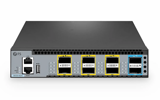 S8550-6Q2C, Switch Ethernet L3 8 ports demi-largeur, 6 x 40Gb QSFP+, avec 2 x 100G QSFP28, Supporte MPLS&MLAG