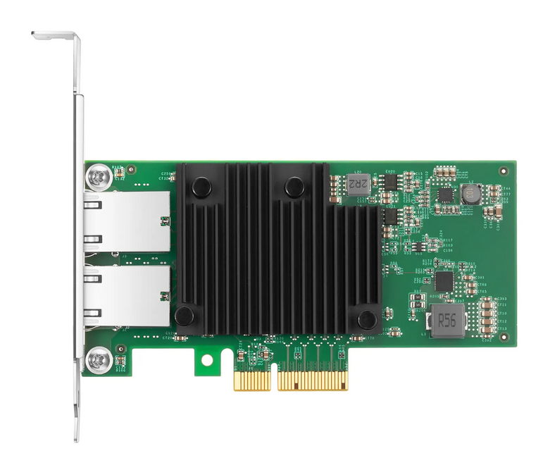 Carte Réseau Ethernet Intel X550-AT2, double port 10GBase-T, PCIe 3.0 x4, comparable à l'Intel X550-T2, profil bas et pleine hauteur