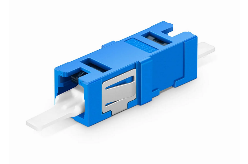 Adaptateur/Coupleur de Fibre Optique Plastique CS™/UPC vers CS™/UPC Seul Canal (2F) OS2 sans Bride